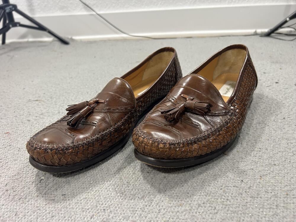 Mezlan Shoes Mens Size 10.5 Brown Leather Tassel Dress Oxfords Spain Alligator